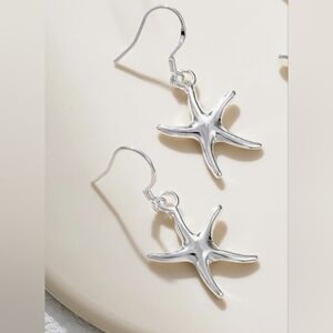 Sterling .925 starfish earrings Hook Drop